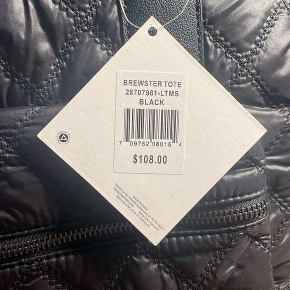 NWT Lulu Sport Brewster Tote Black Quilted Zipper - Picture 3 of 10